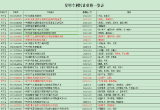 實(shí)用新型專利轉(zhuǎn)讓價(jià)格一覽表